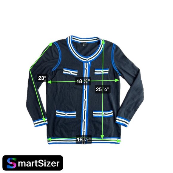 2?$18 SALE! Talbots‎ Cardigan Sweater Womens M Striped Buttons Preppy Old Money - Picture 2 of 7